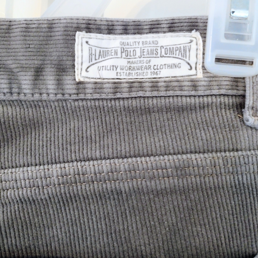 Vintage 1970s Gray Corduroy Ralph Lauren Polo Gray Jeans